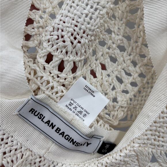 Ruslan Baginskiy Knitted Cowboy Hat in White - Picture 3 of 6